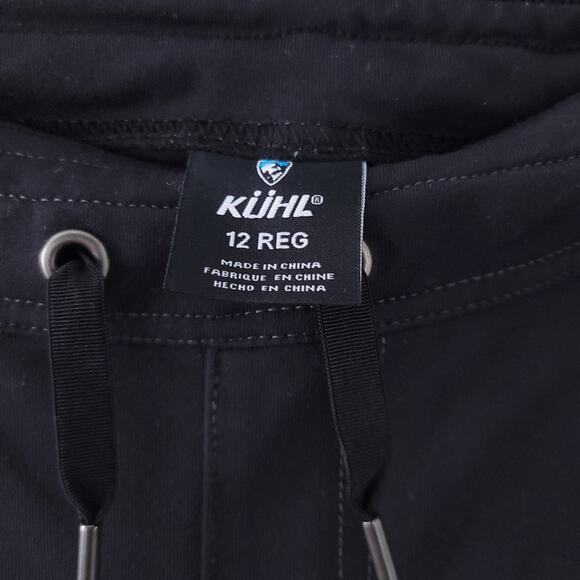 Kuhl Pants Women Size 12 Black Hiking Outdoors, Drawstring Waist Gorpcore - Picture 4 of 6